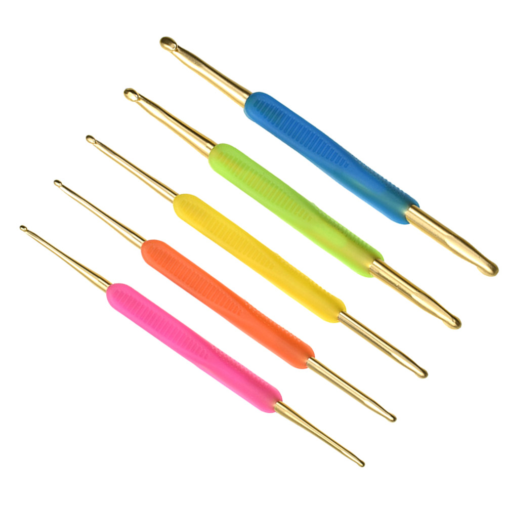 Crochet Hook Set - 5개 세트의 인체공학적 디자인으로 제작된 논스틱