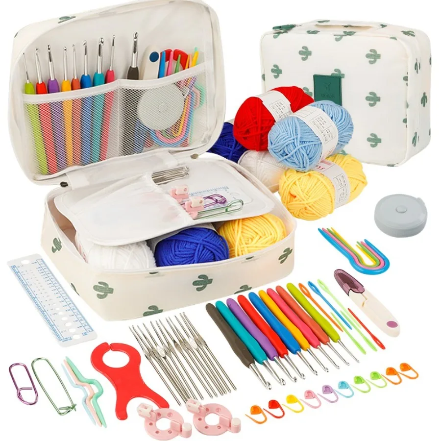 Crochet Hook Set - 59개/세트 크로셰 뜨개질 세트, DIY 초보자용