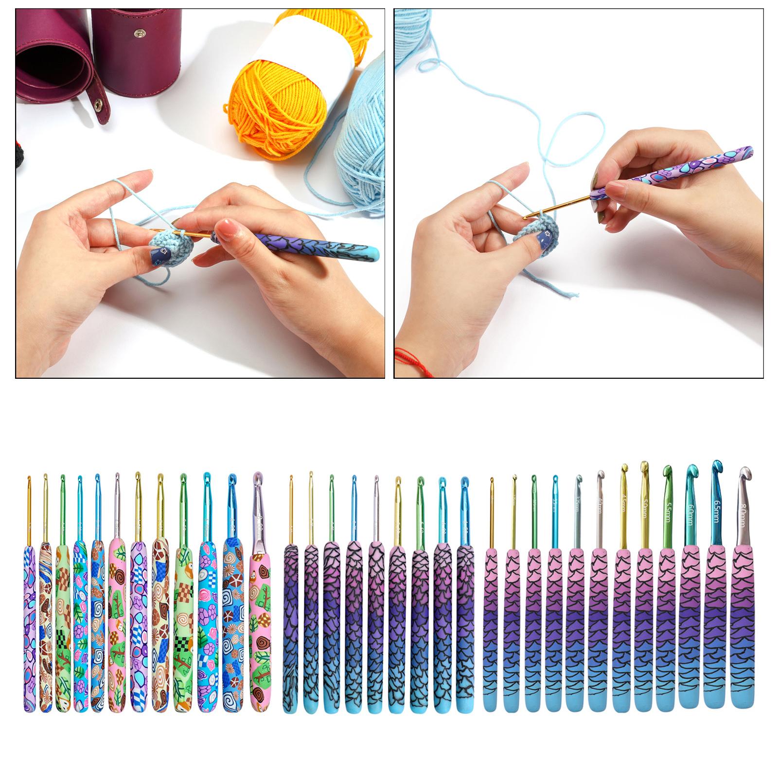 Crochet Hook Set - 후크 세트, 인체공학적 후크, 실, 소프트