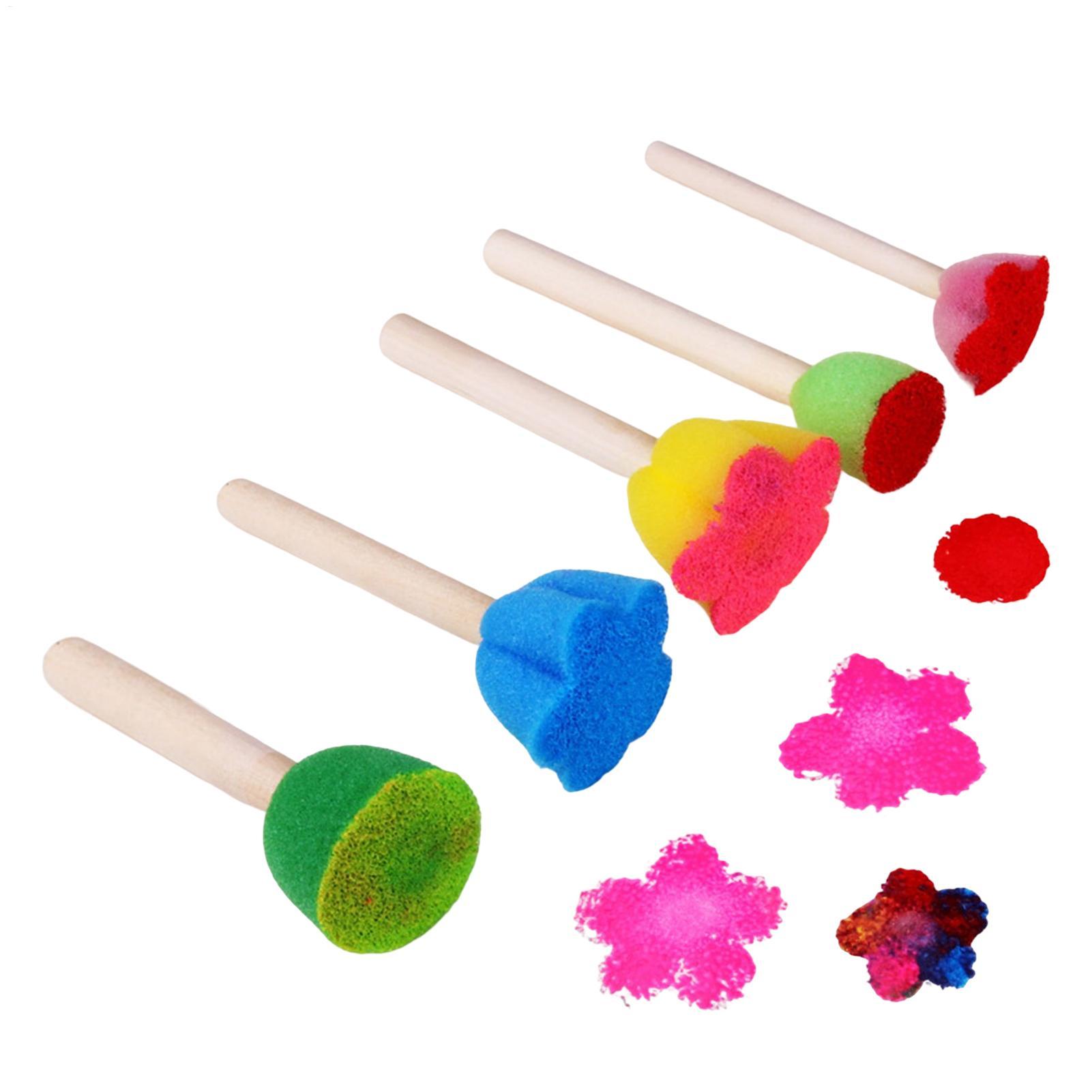 Art Craft Toddlers - 5개 재사용 가능한 어린이 페인트 스펀지,