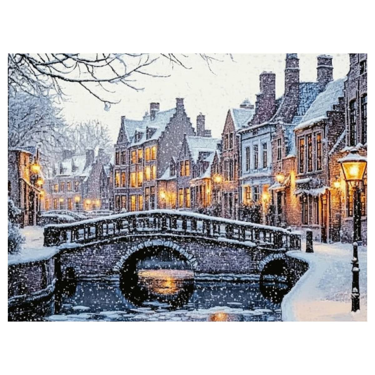 Art Craft Winter - 겨울의 도시 30X40CM/11.8X15.7인치 크로스 스티치 키트