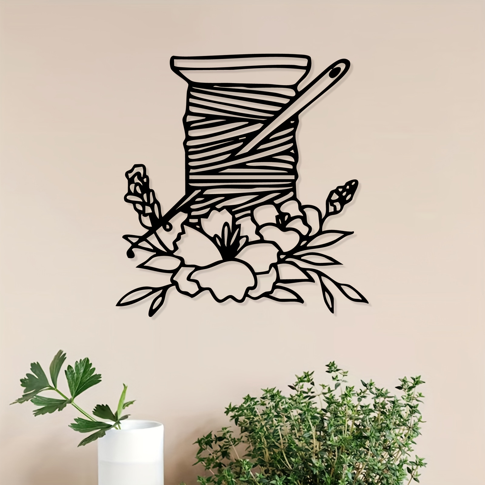 Art Craft Mother'S Day - 실감나는 꽃무늬 금속 벽 장식, 철제