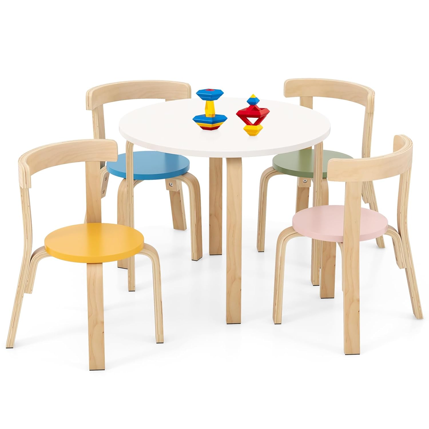 Art Craft Toddlers - 어린이 테이블 & 의자 4개 세트,