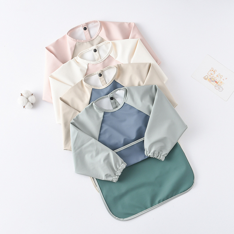 어린이 아기 긴 소매 PU Bibs 어린이 유아 미술  - Art Craft Toddlers 리뷰 및 가격