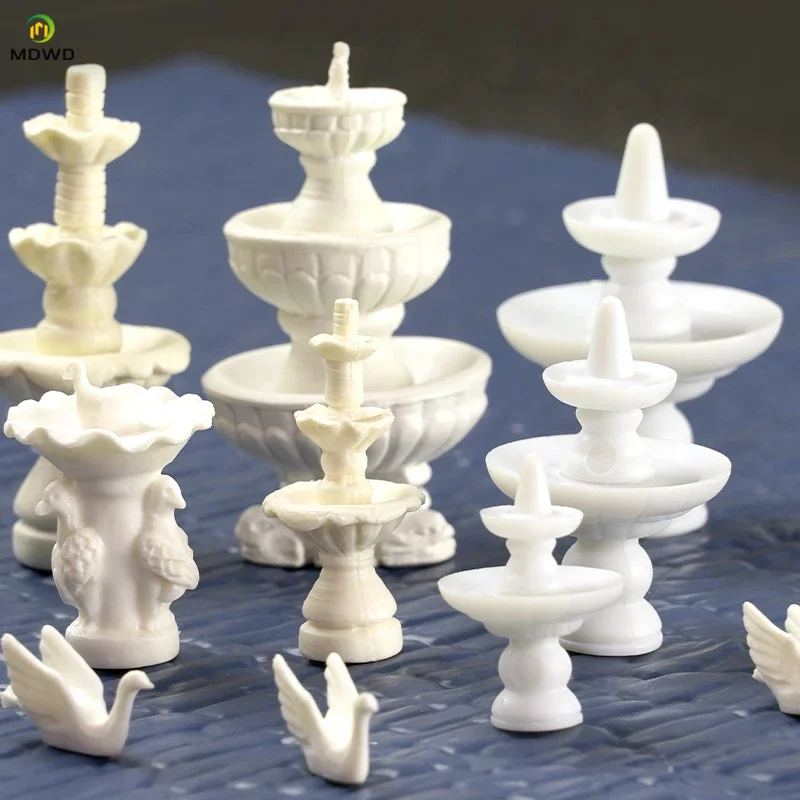 2Pcs 모델 동상 HO 1:87 조각 분수 철도 규모 - Art And Craft Nature 리뷰 및 가격