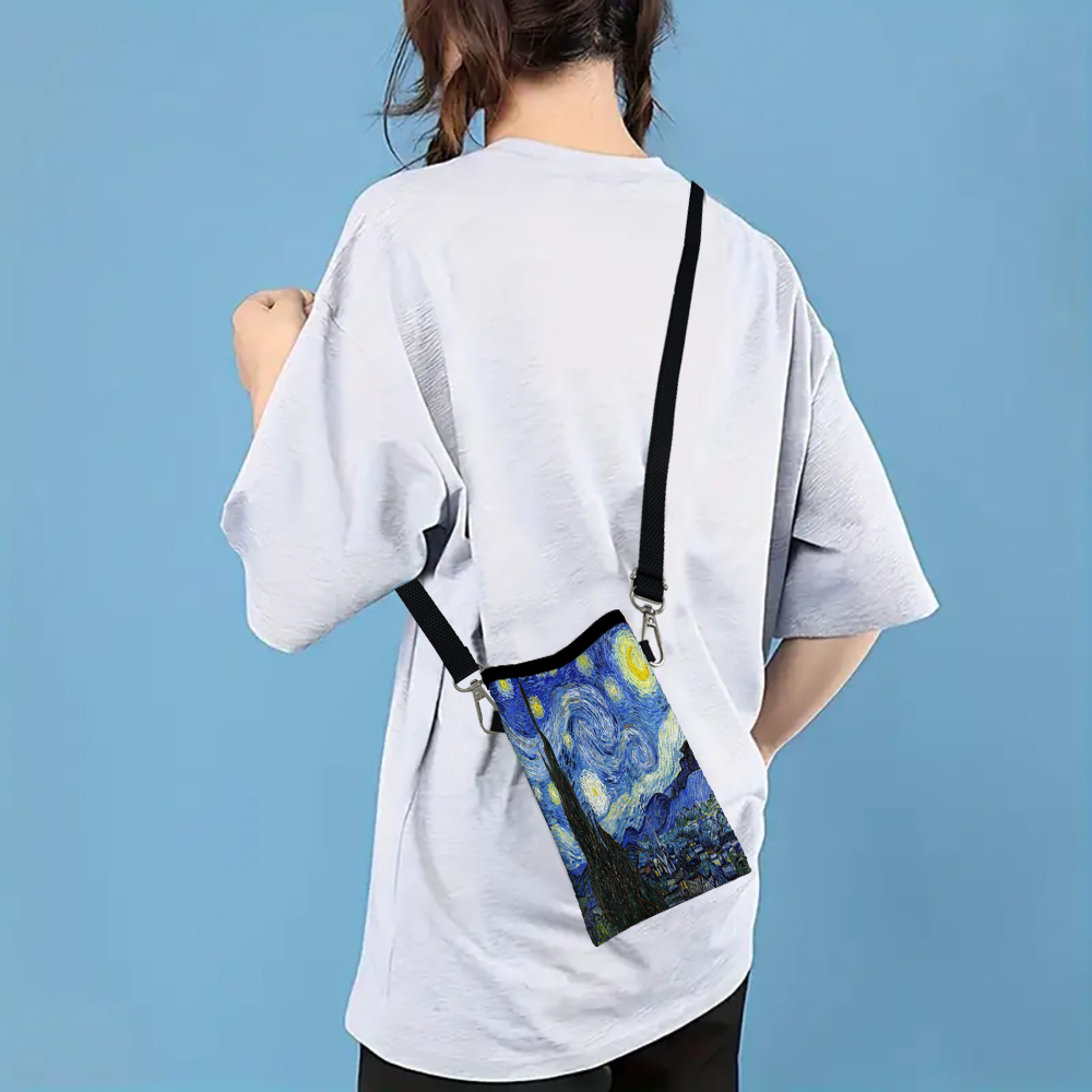 끈이 달린 반 고흐 전화 주머니, 절묘한 패턴 인쇄 크 - Art Portfolio Bag 리뷰 및 가격