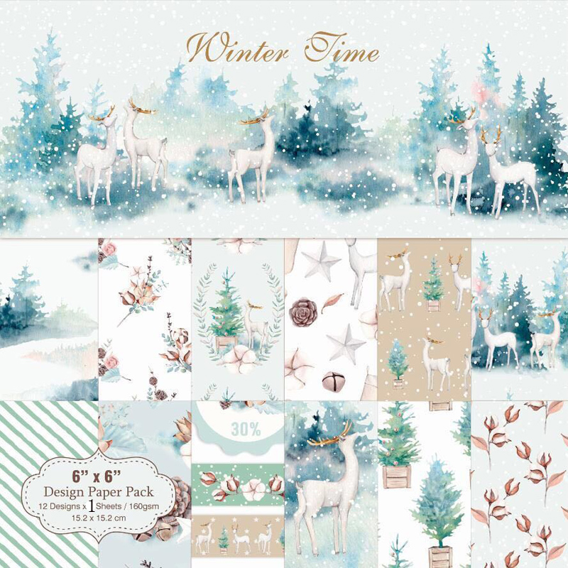 KLJUYP 겨울 시간 스크랩북 패드 종이 종이, 종이 - Art Craft Winter 리뷰 및 가격
