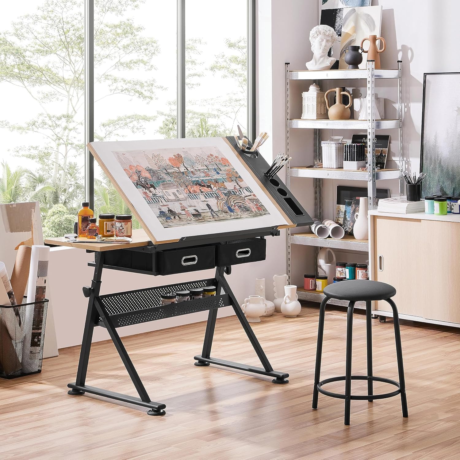 조절 가능한 드래프팅 테이블 아트 데스크와 어울리는 스 - Art Craft Wood 리뷰 및 가격