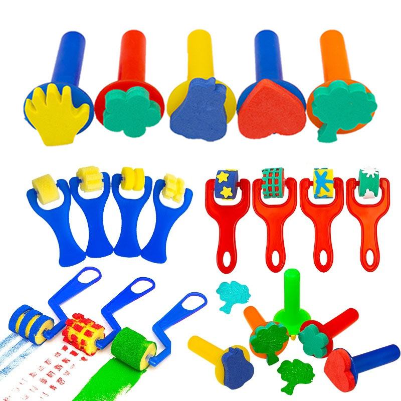 어린이 유아 스폰지 스탬프 브러시 키트 어린이를위한 꽃 - Art Craft Toddlers 리뷰 및 가격