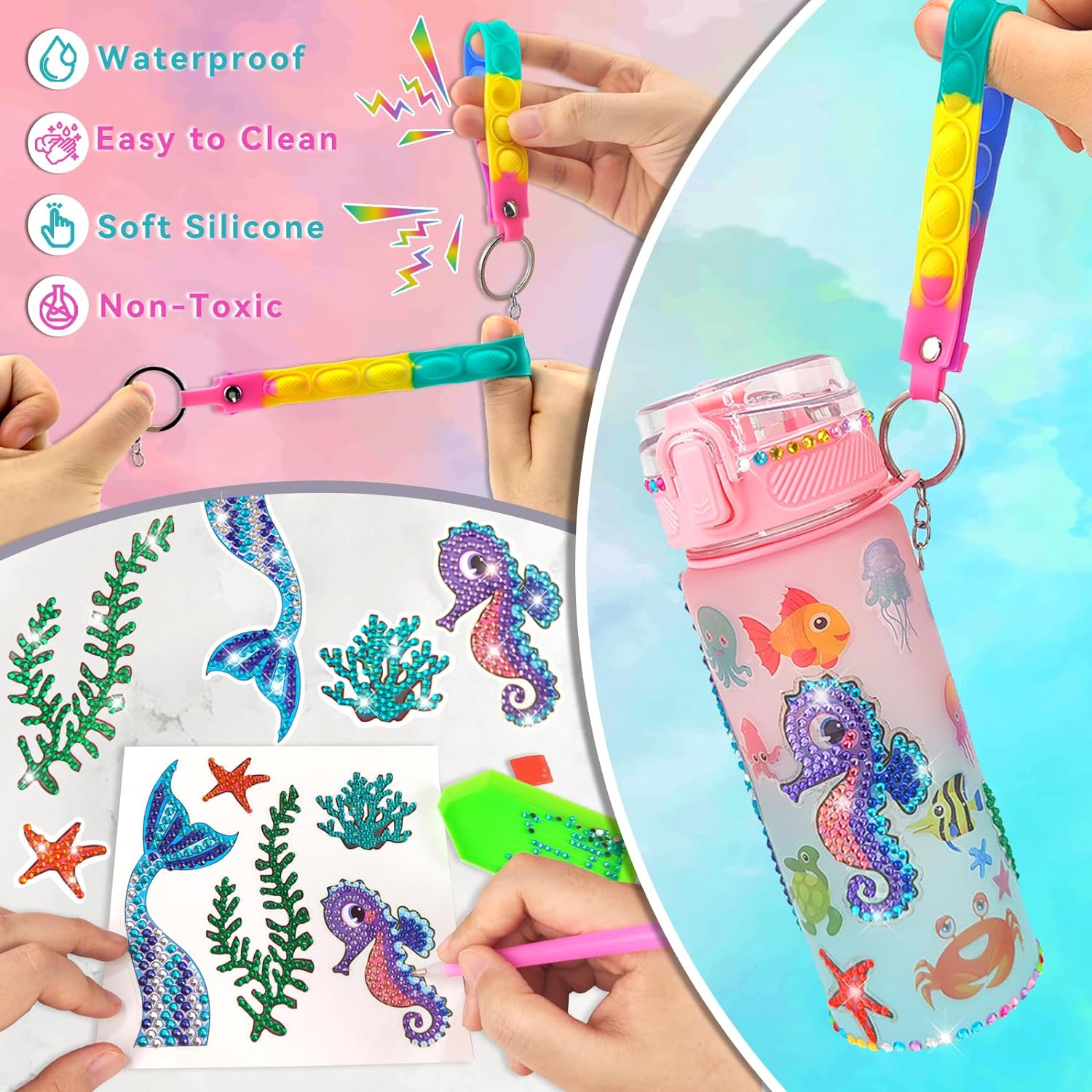 4-6-8-10세 소녀를 위한 나만의 물병 키트 장식, - Art And Craft Nature 리뷰 및 가격
