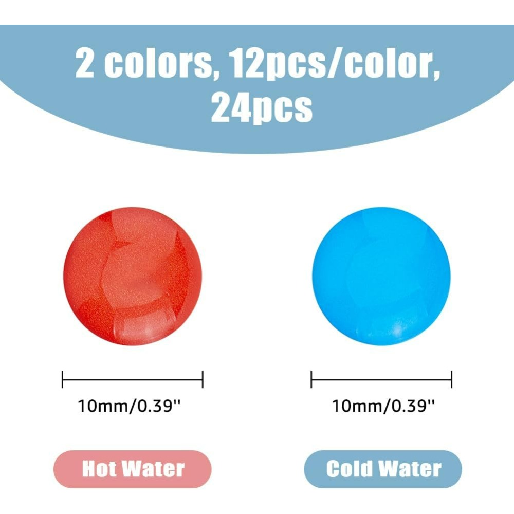 24Pcs 2 색 따뜻한 것과 차가운 물 스티커 에폭시 - Resin Pigment Powder 리뷰 및 가격