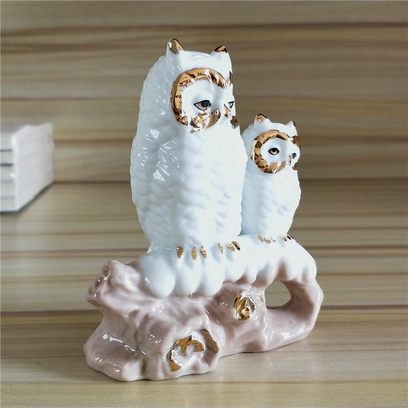 금박 도자기 부엉이 조각상 수제 세라믹 어린이 눈부엉이 - Art Craft Mother'S Day 리뷰 및 가격