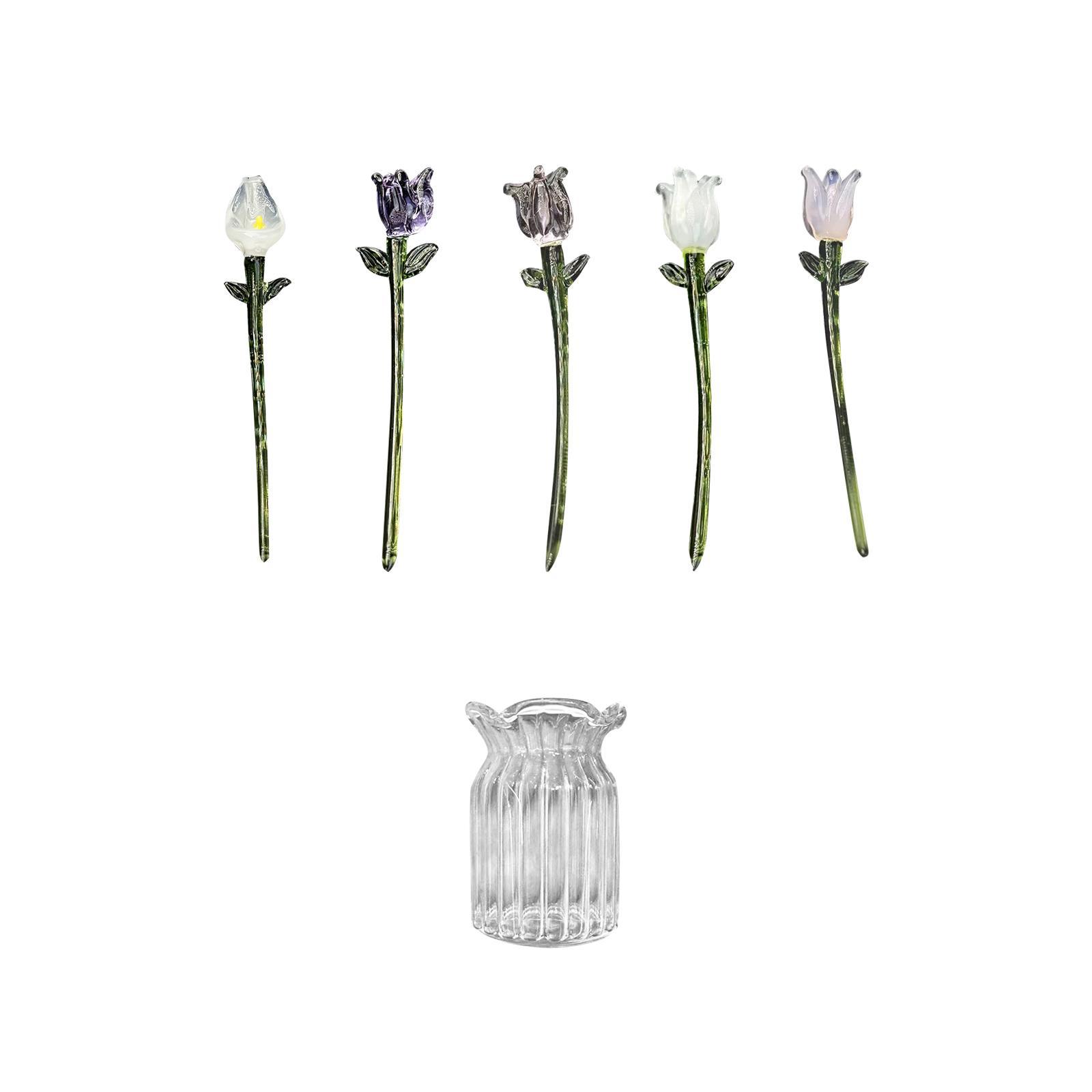유리 꽃 장식품 어머니날 선물 수집용 예술 공예품 꽃  - Art Craft Mother'S Day 리뷰 및 가격