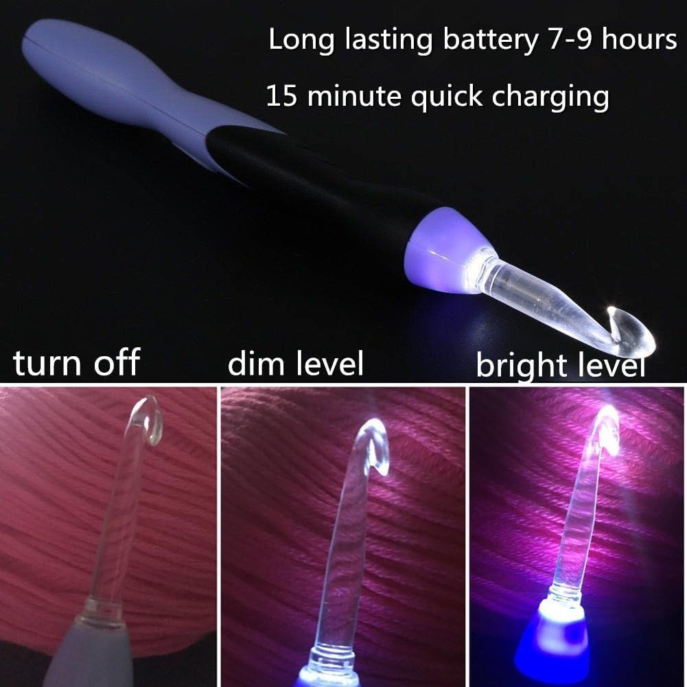 고품질 휴대용 9-in-1 발광 LED 바늘 USB 뜨 - Crochet Hook Set 리뷰 및 가격