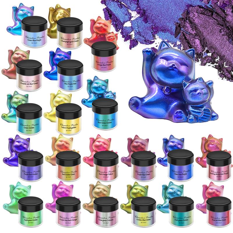 미러 카멜레온 송진 안료 글리터 매직 변색 진주 파우더 - Resin Pigment Powder 리뷰 및 가격
