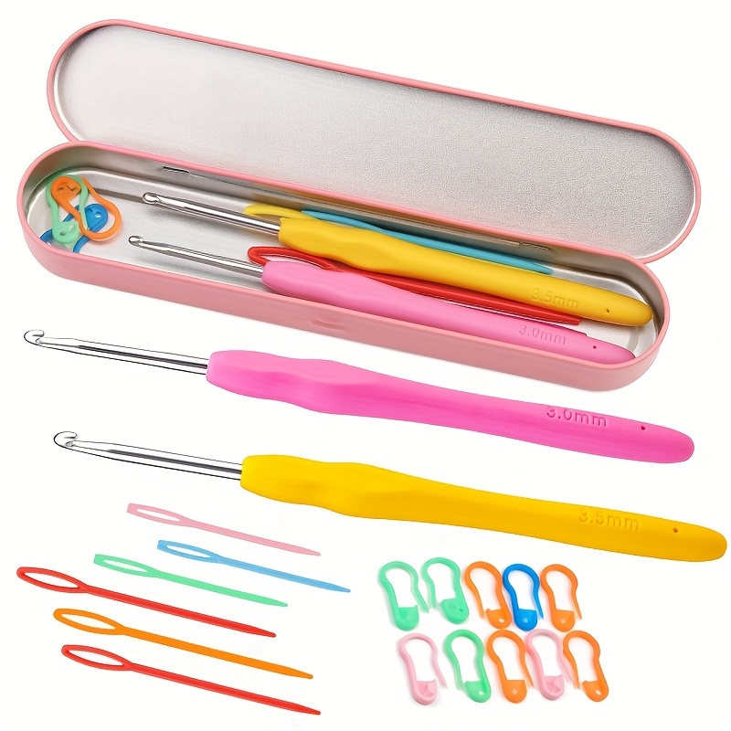 한 세트의 크로셰 훅 세트, 인체공학적 소프트 그립 뜨 - Crochet Hook Set 리뷰 및 가격