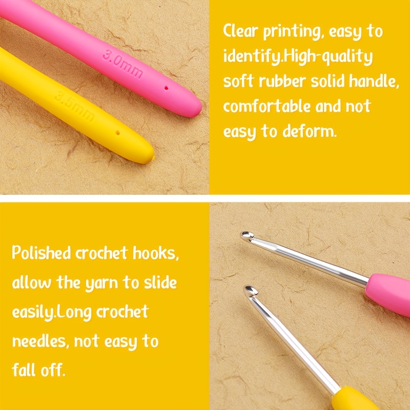 한 세트의 크로셰 훅 세트, 인체공학적 소프트 그립 뜨 - Crochet Hook Set 리뷰 및 가격