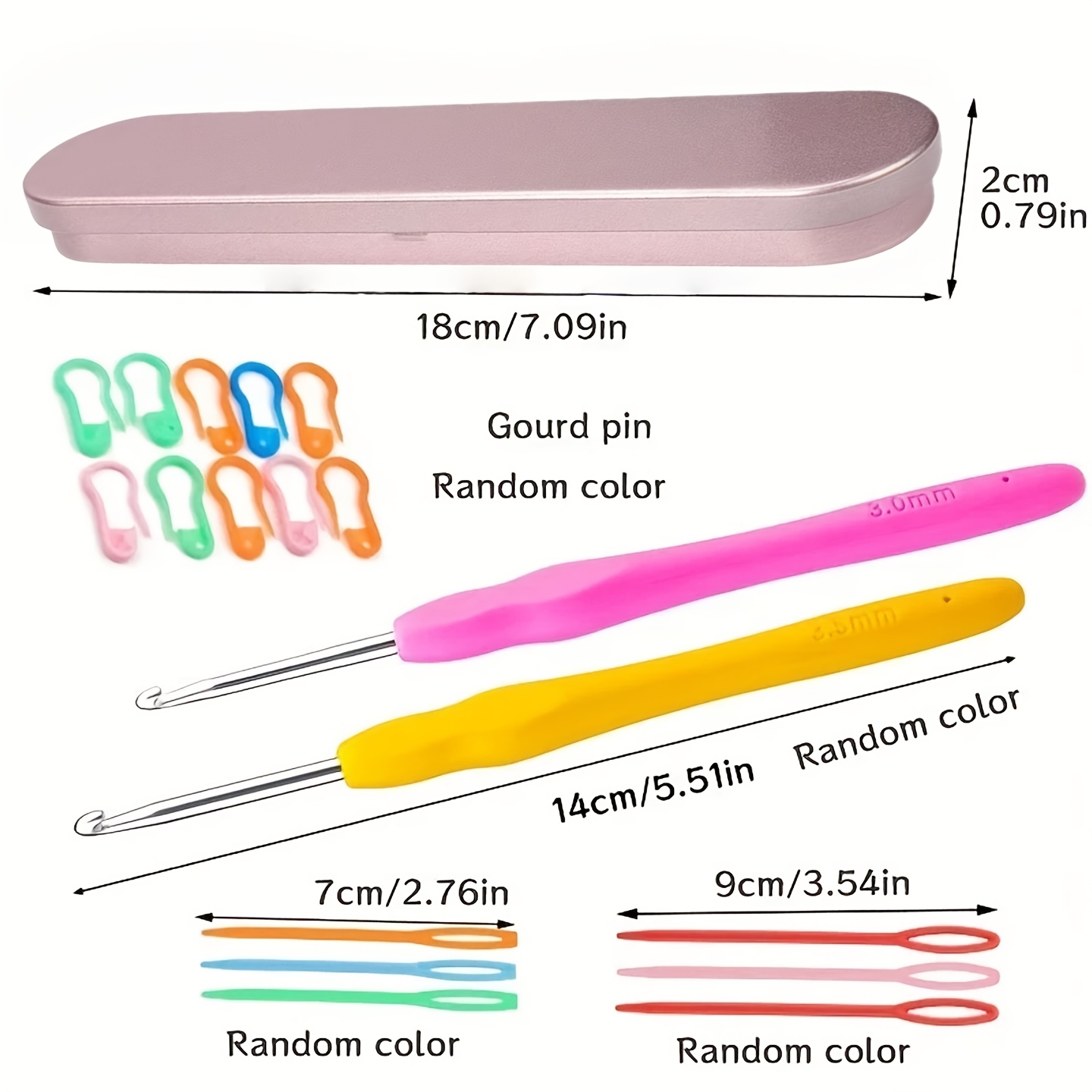 한 세트의 크로셰 훅 세트, 인체공학적 소프트 그립 뜨 - Crochet Hook Set 리뷰 및 가격