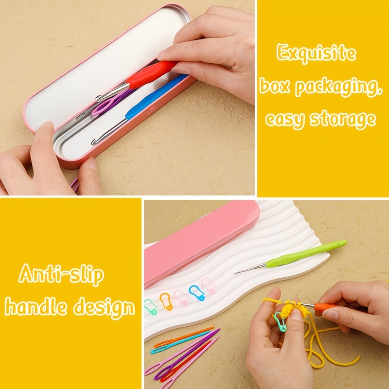 한 세트의 크로셰 훅 세트, 인체공학적 소프트 그립 뜨 - Crochet Hook Set 리뷰 및 가격