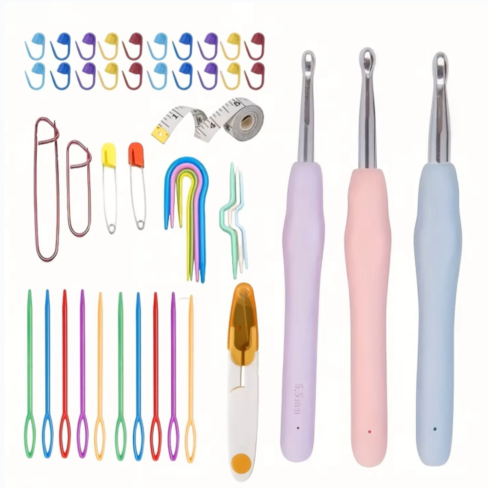 인체공학적 크로셰 바늘 세트 대형 사이즈 털실 뜨개질  - Crochet Hook Set 리뷰 및 가격