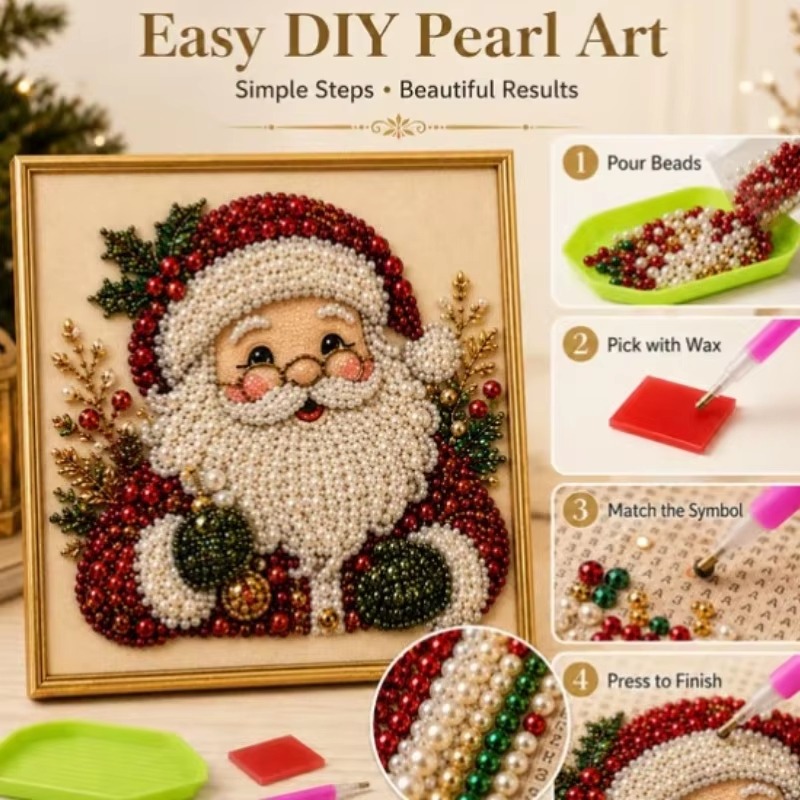 3D 크리스마스 진주 라인스톤 페인팅 키트 DIY 핸드 - Art Craft For Christmas 리뷰 및 가격