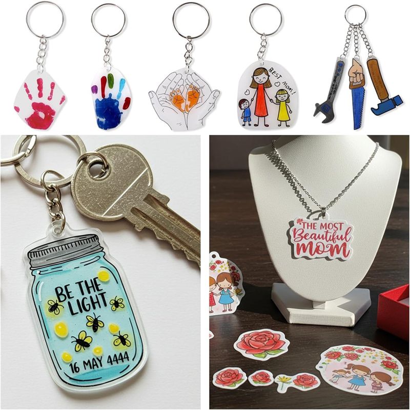 LIKE WISH 수축 플라스틱 아트 시트, 열쇠고리용 - Art Craft Mother'S Day 리뷰 및 가격