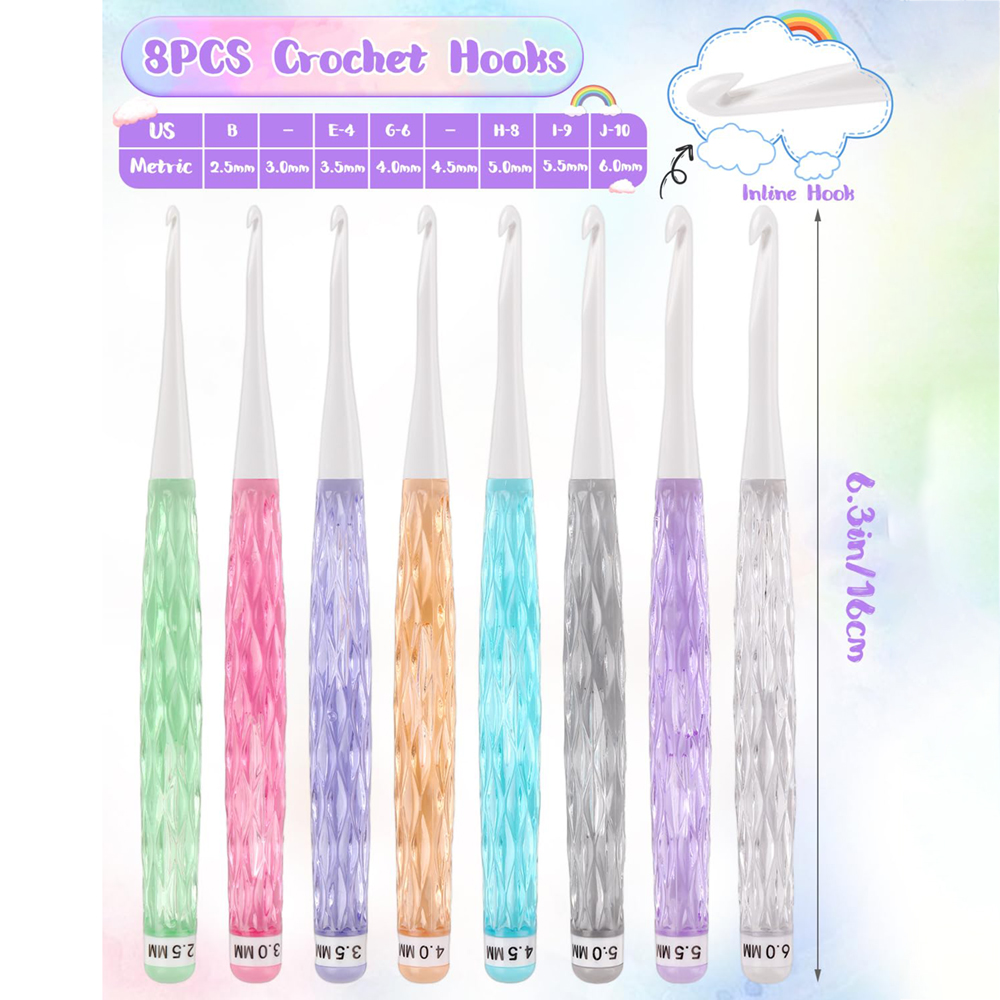 8 개/대 컬러 크로 셰 뜨개질 후크 키트 초보자를위한 - Crochet Hook Set 리뷰 및 가격